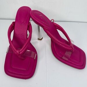 SCHUTZ Fuchsia Heeled Pink Sandals